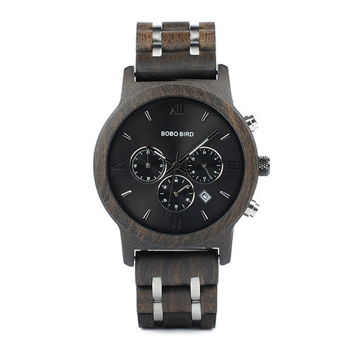 BOBO BIRD Wooden Men Watches Relogio Masculino Top Brand Luxury Stylish Chronograph Military Watch A Great Gift for Male OEM